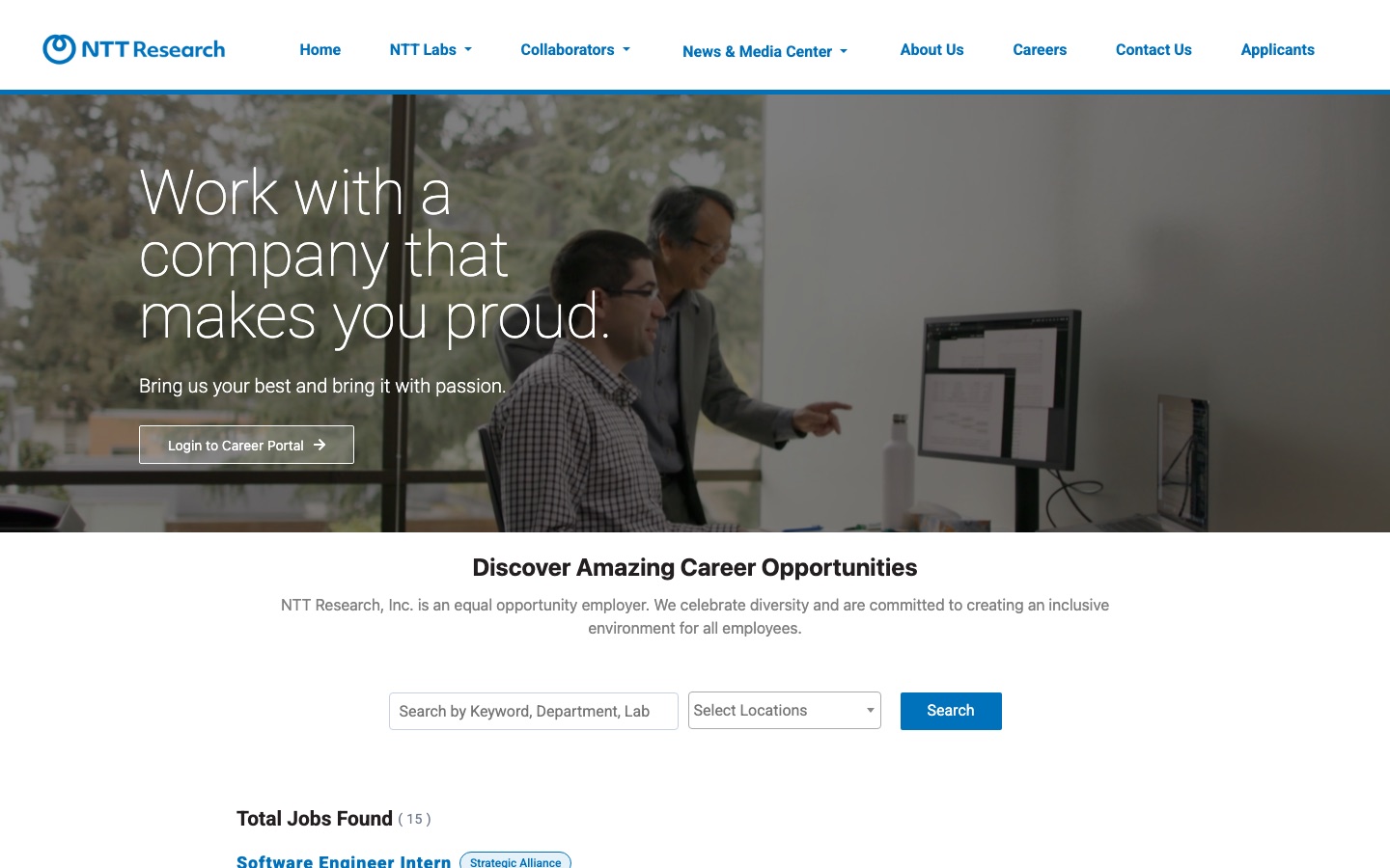 NTT Research Careers — Ruby on Rails career portal case study