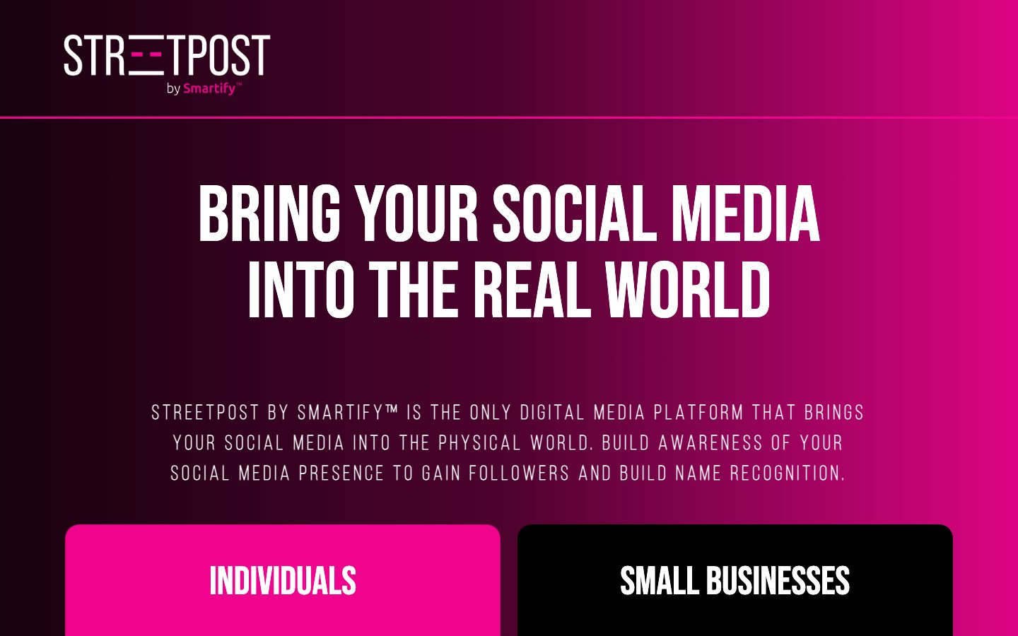 Smartify StreetPost — Social media into the real world case study
