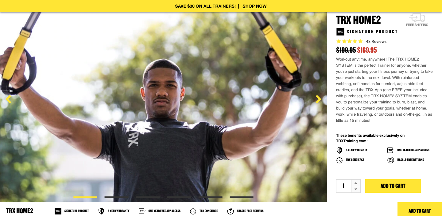 TRX Training project screenshot